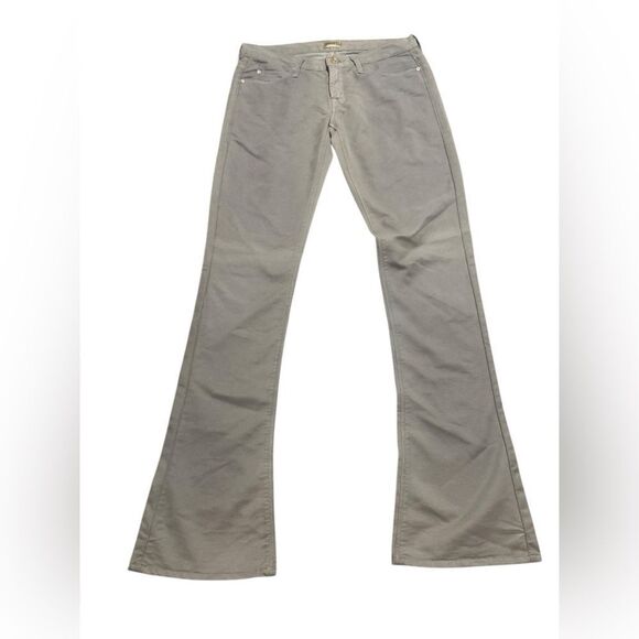 🔥 women’s MOTHER gray low rise runaway deluxe twill flare jeans size 26 - Picture 1 of 8